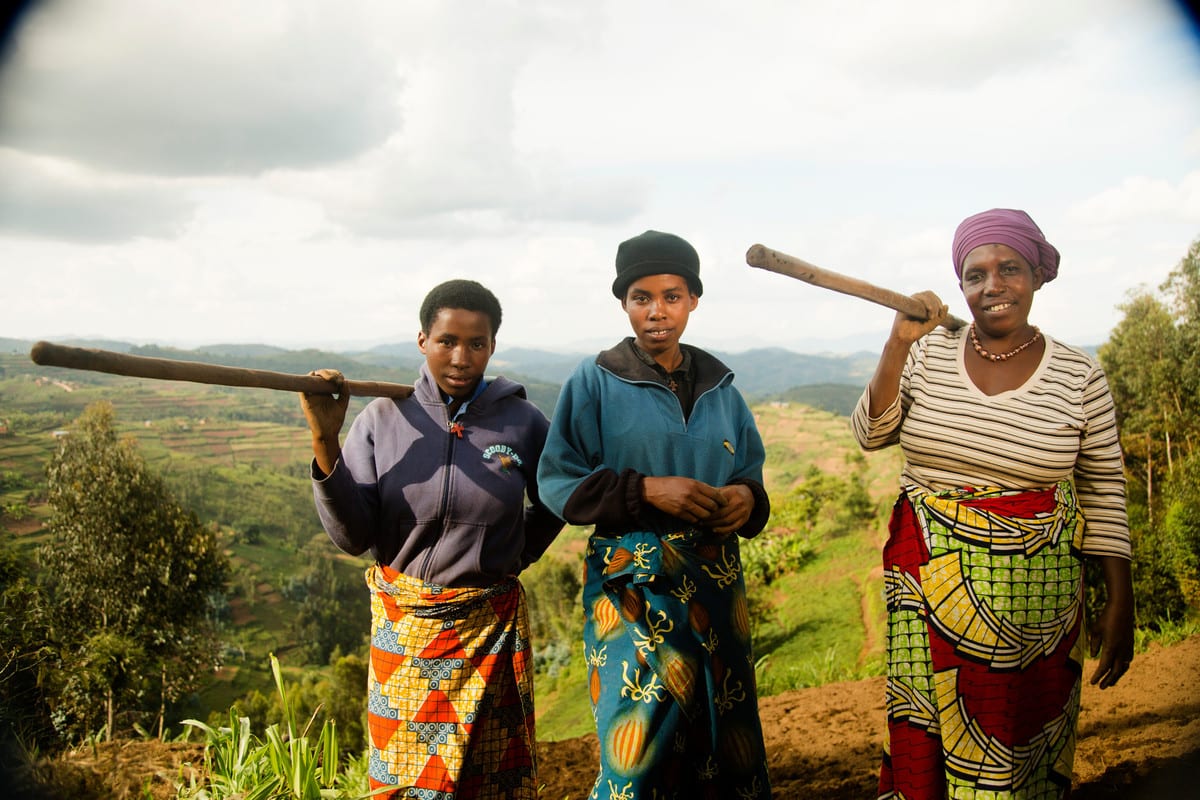 Boerinnen in Rwanda