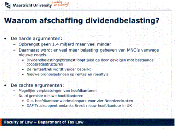 Waarom afschaffing van dividendbelasting