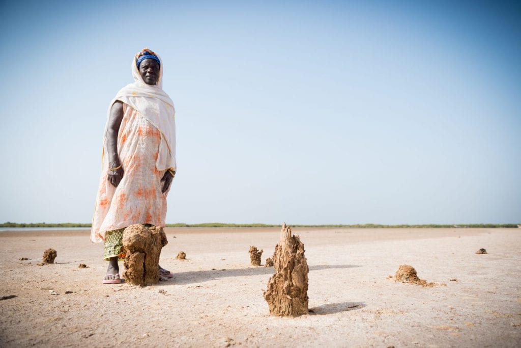 Baout Island in Senegal ondervindt ernstige effecten van klimaatverandering.
