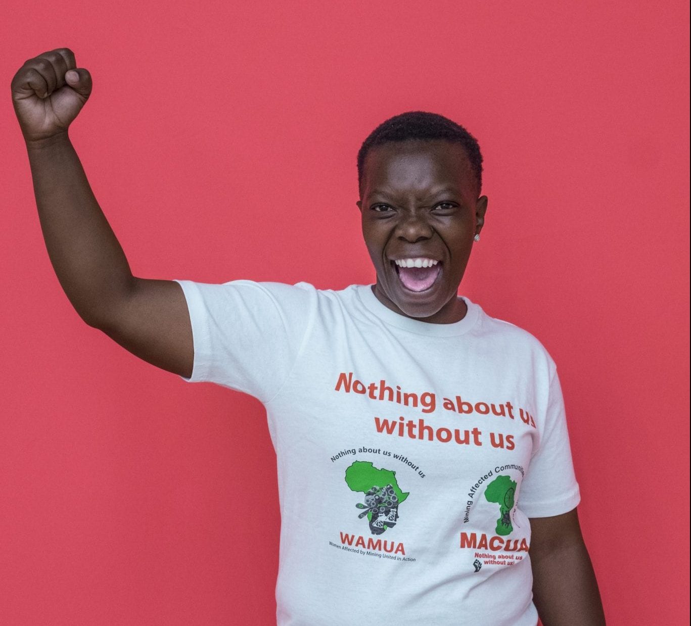 Khosi Nomnga is lid van de groep <em>Women from Mining-Affected Communities United in Action</em> (WAMUA), een partner van ActionAid. Via deze groep heeft ze training gekregen over o.a. vrouwenrechten.