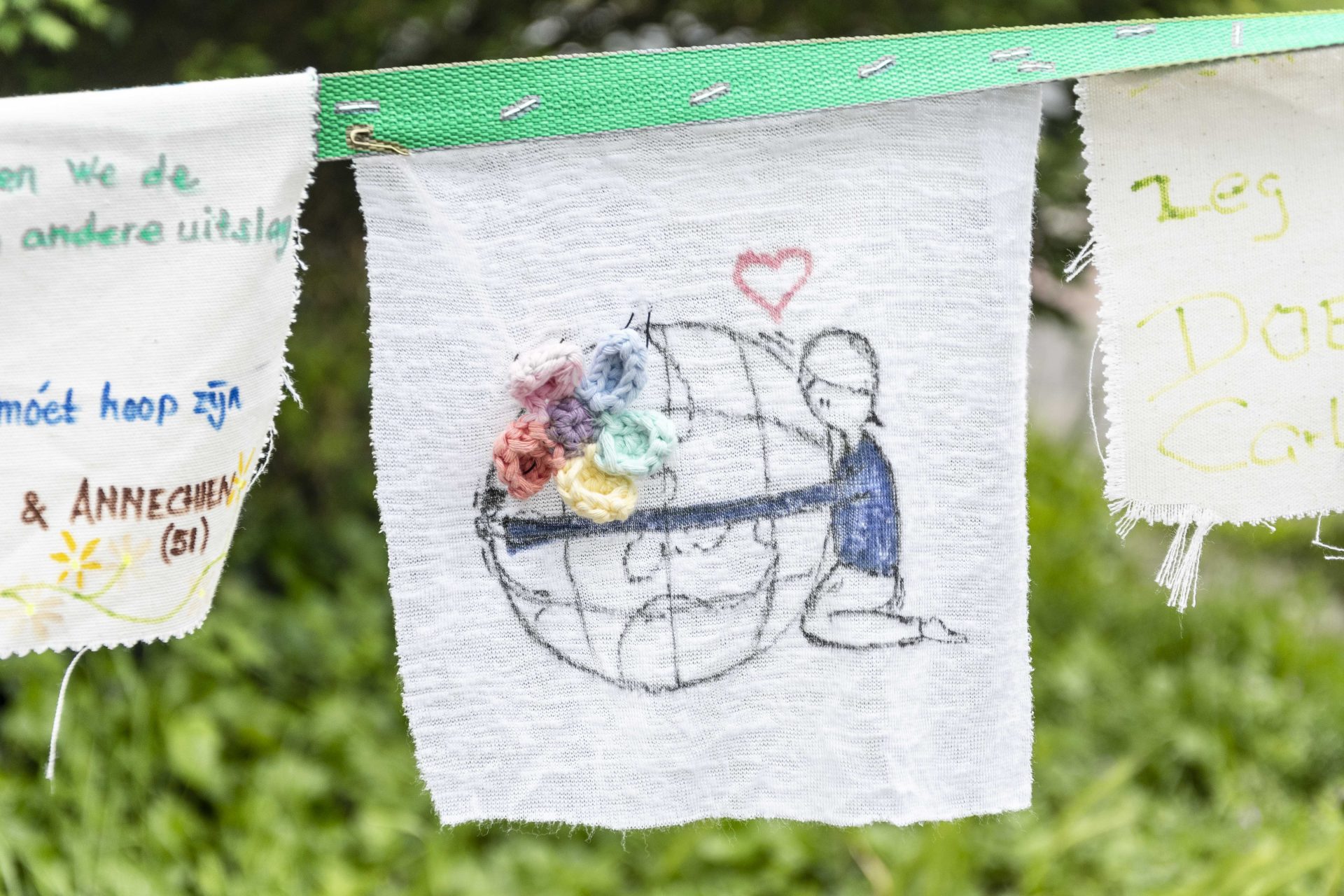 Hartenkreet van een klimaatwaker.