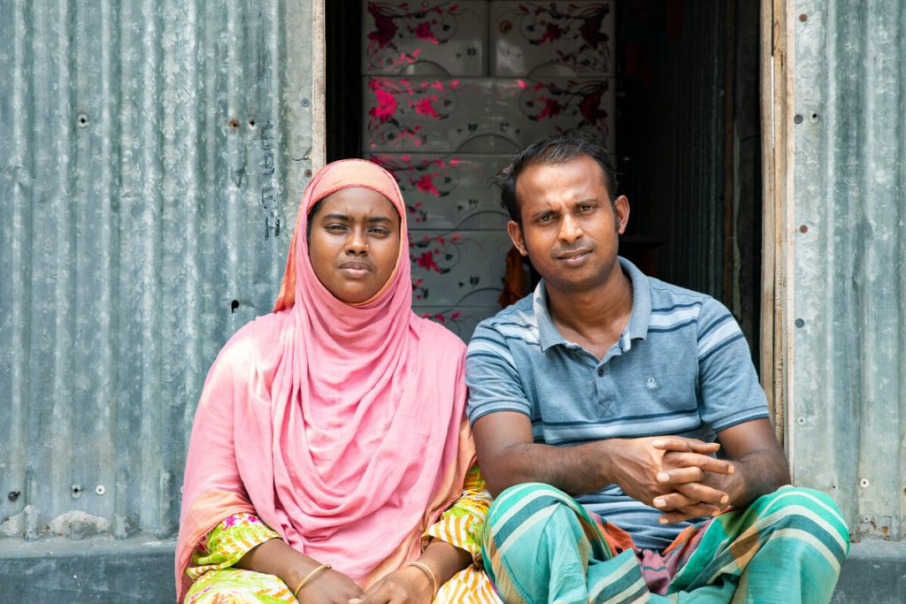 Rana Plaza 10 year anniversary. Mousumi Begum, Rana Plaza survivor.